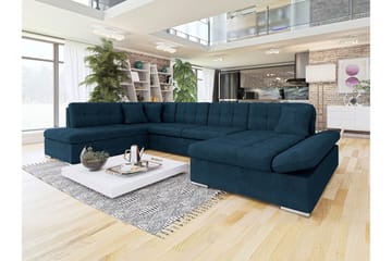 Zumar Soffa med Divan och Schäslong 4-sits - Blå - Möbler - Soffa - Divansoffa & schäslongsoffa - 4 sits soffa med divan