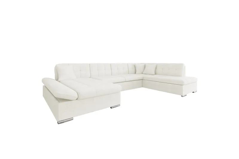 Zumar Soffa med Divan och Schäslong 4-sits, Vit