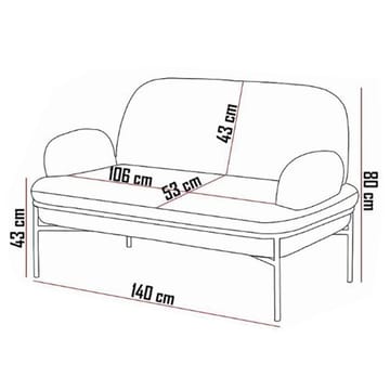 Zyricus Soffgrupp 2-sits Soffa + 2 Fåtöljer Teddy - Antracit - Möbler - Soffa - Soffgrupp