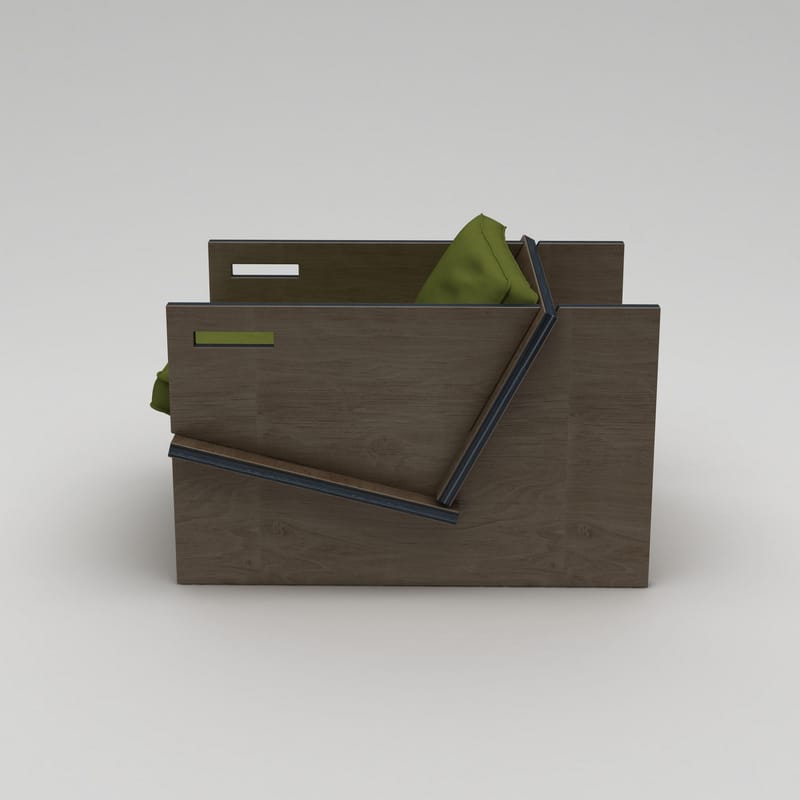 Öronlappsfåtölj Homitis Winner (74 x 57 x 92 cm) Grön - Svart och grön - Möbler - Fåtölj & stolar - Fåtölj
