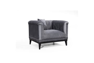 Öronlappsfåtölj Zuno Mörkgrå - Mörkgrå - Möbler - Fåtölj & stolar - Fåtölj