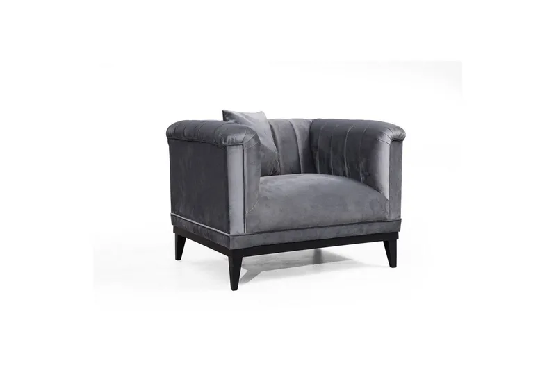 Öronlappsfåtölj Zuno Mörkgrå, Mörkgrå