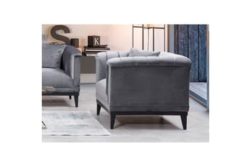 Öronlappsfåtölj Zuno Mörkgrå - Mörkgrå - Möbler - Fåtölj & stolar - Fåtölj