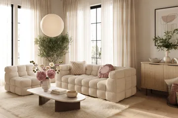 Elise Bubblig Fåtölj - Beige Teddy - Möbler - Fåtölj & stolar - Fåtölj