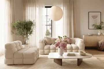 Elise Bubblig Fåtölj - Beige Teddy - Möbler - Fåtölj & stolar - Fåtölj