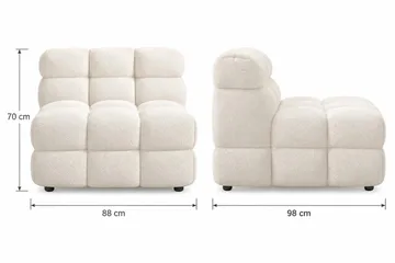 Elise Bubblig Fåtölj Utan Armstöd i Teddy - Beige - Möbler - Fåtölj & stolar - Fåtölj - Fåtölj utan armstöd