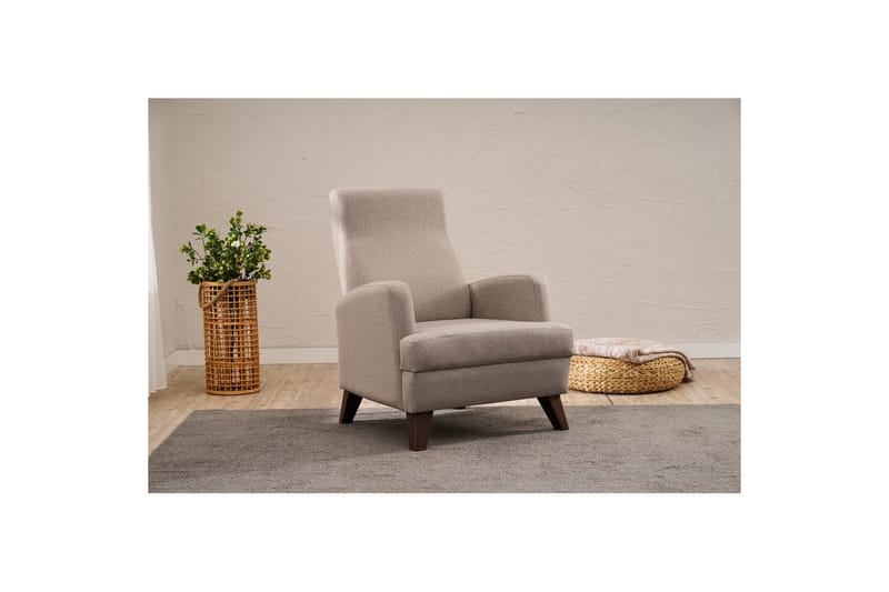 1-sits soffa Iroulport Beige - Beige - Möbler - Fåtölj & stolar - Fåtölj