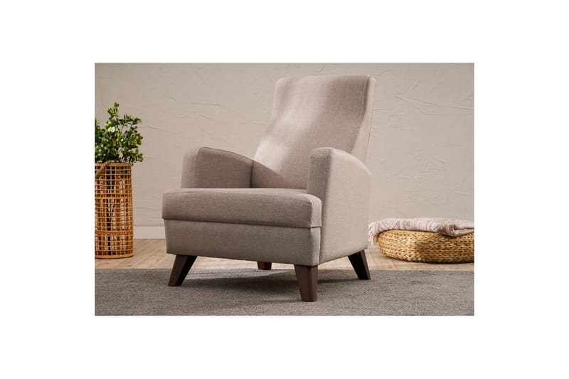 1-sits soffa Iroulport Beige - Beige - Möbler - Fåtölj & stolar - Fåtölj