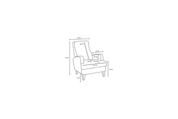 1-sits soffa Iroulport Grädde - Grädde - Möbler - Fåtölj & stolar - Fåtölj