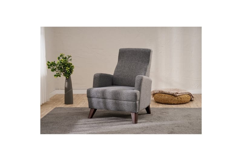 1-sits soffa Iroulport Grå - Grå - Möbler - Fåtölj & stolar - Fåtölj