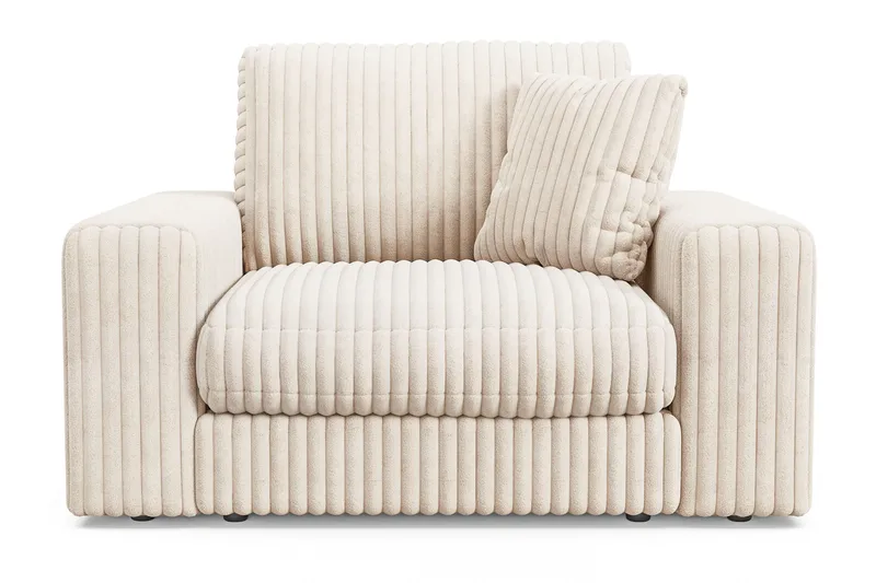Adelsö by Gynning Djup Fåtölj i bred Manchester - Beige - Möbler - Fåtölj & stolar - Fåtölj