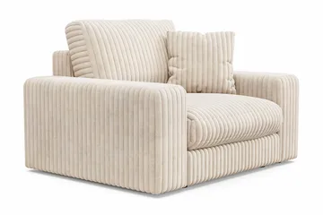 Adelsö by Gynning Djup Fåtölj i bred Manchester - Beige - Möbler - Fåtölj & stolar - Fåtölj
