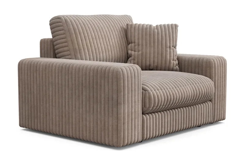 Adelsö by Gynning Djup Fåtölj i bred Manchester - Greige - Möbler - Fåtölj & stolar - Fåtölj