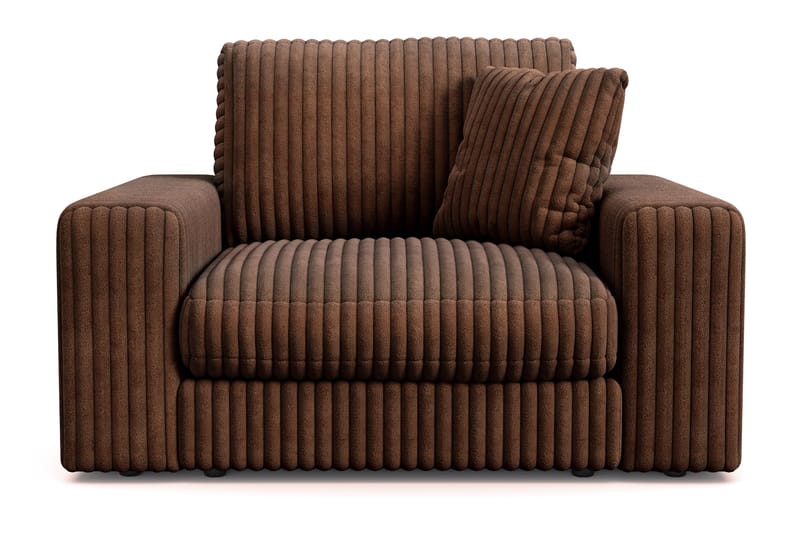 Adelsö by Gynning Djup Fåtölj i bred Manchester, Mörkbrun