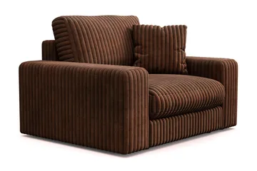 Adelsö by Gynning Djup Fåtölj i bred Manchester - Mörkbrun - Möbler - Fåtölj & stolar - Fåtölj