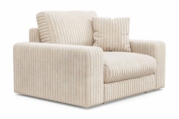 Adelsö by Gynning Djup Fåtölj i Manchester - Beige - Möbler - Fåtölj & stolar - Fåtölj