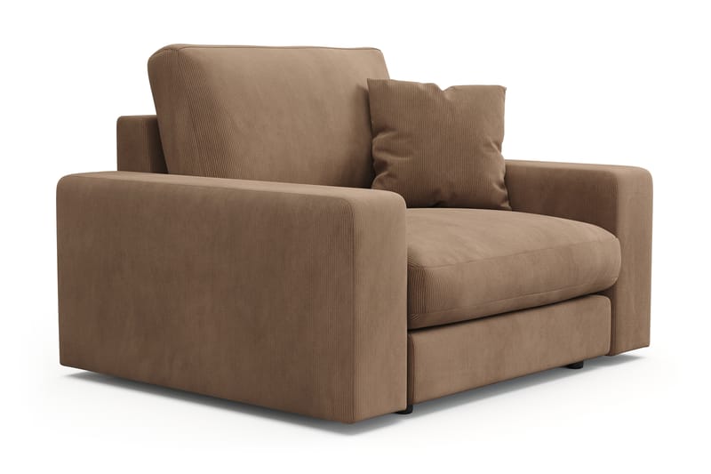 Adelsö by Gynning Djup Fåtölj i Manchester - Brun - Möbler - Fåtölj & stolar - Fåtölj