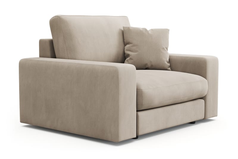 Adelsö by Gynning Djup Fåtölj i Manchester - Greige - Möbler - Fåtölj & stolar - Fåtölj