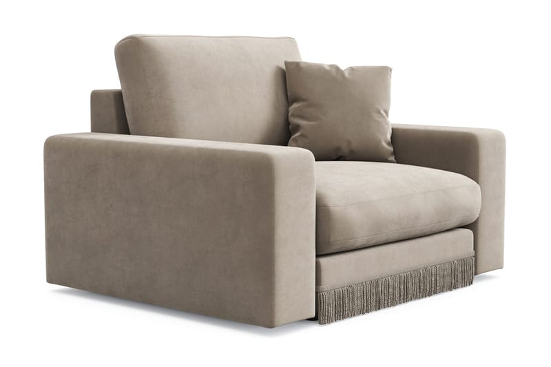 Adelsö by Gynning Djup Sammetsfåtölj - Beige - Möbler - Fåtölj & stolar - Fåtölj