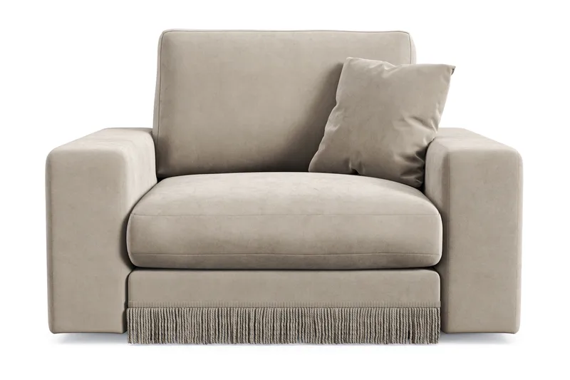Adelsö by Gynning Djup Sammetsfåtölj, Beige