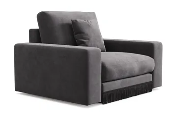 Adelsö by Gynning Djup Sammetsfåtölj - Mörkgrå - Möbler - Fåtölj & stolar - Fåtölj