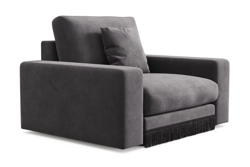 Adelsö by Gynning Djup Sammetsfåtölj - Mörkgrå - Möbler - Fåtölj & stolar - Fåtölj