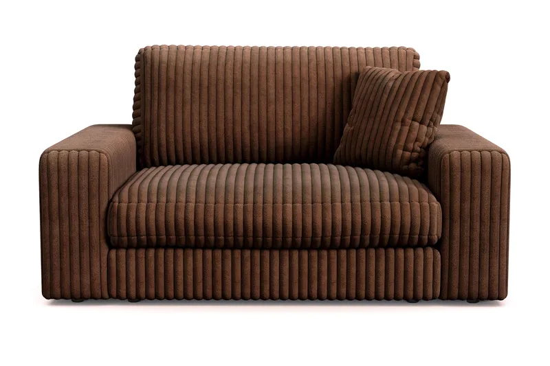 Adelsö by Gynning Stor Djup Fåtölj i bred Manchester, Mörkbrun