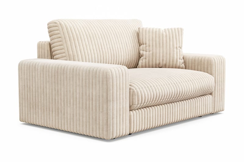 Adelsö by Gynning Stor Djup Fåtölj i Manchester - Beige - Möbler - Fåtölj & stolar - Fåtölj