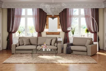 Adelsö by Gynning Stor Djup Fåtölj i Tyg - Brun - Möbler - Fåtölj & stolar - Fåtölj