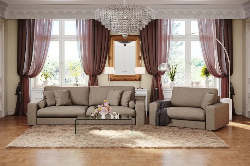 Adelsö by Gynning Stor Djup Fåtölj i Tyg - Brun - Möbler - Fåtölj & stolar - Fåtölj