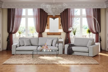 Adelsö by Gynning Stor Djup Fåtölj i Tyg - Ljusgrå - Möbler - Fåtölj & stolar - Fåtölj