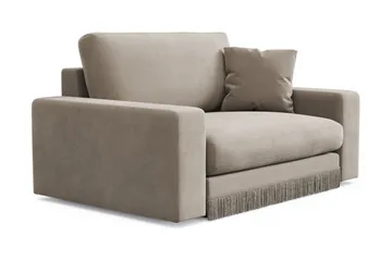 Adelsö by Gynning Stor Djup Sammetsfåtölj - Beige - Möbler - Fåtölj & stolar - Fåtölj