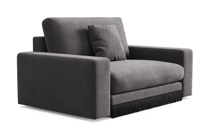 Adelsö by Gynning Stor Djup Sammetsfåtölj - Mörkgrå - Möbler - Fåtölj & stolar - Fåtölj