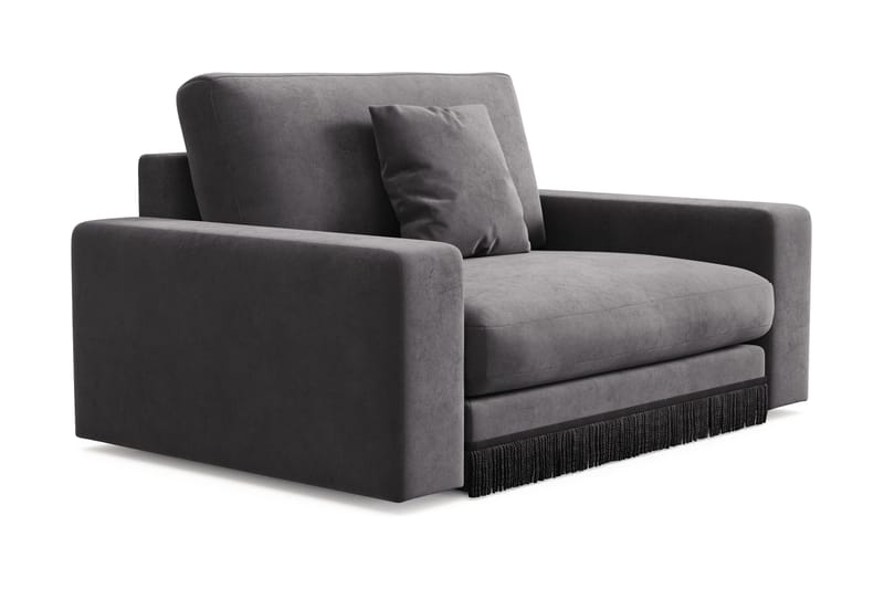 Adelsö by Gynning Stor Djup Sammetsfåtölj - Mörkgrå - Möbler - Fåtölj & stolar - Fåtölj