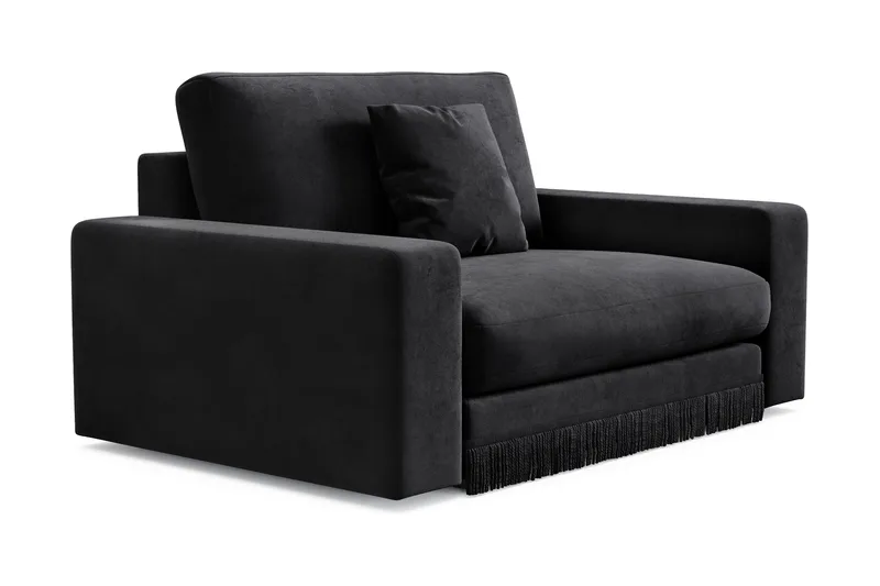 Adelsö by Gynning Stor Djup Sammetsfåtölj - Svart - Möbler - Fåtölj & stolar - Fåtölj