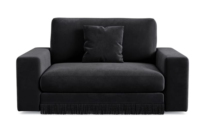 Adelsö by Gynning Stor Djup Sammetsfåtölj, Svart