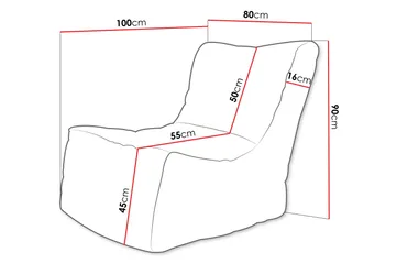 Afridi Sittsäck 80 cm 90x - Grå - Möbler - Fåtölj & stolar - Sittsäck & saccosäck