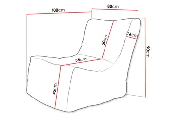 Afridi Sittsäck 80 cm 90x - Rosa - Möbler - Fåtölj & stolar - Sittsäck & saccosäck