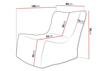 Afridi Sittsäck 80 cm 90x - Rosa - Möbler - Fåtölj & stolar - Sittsäck & saccosäck
