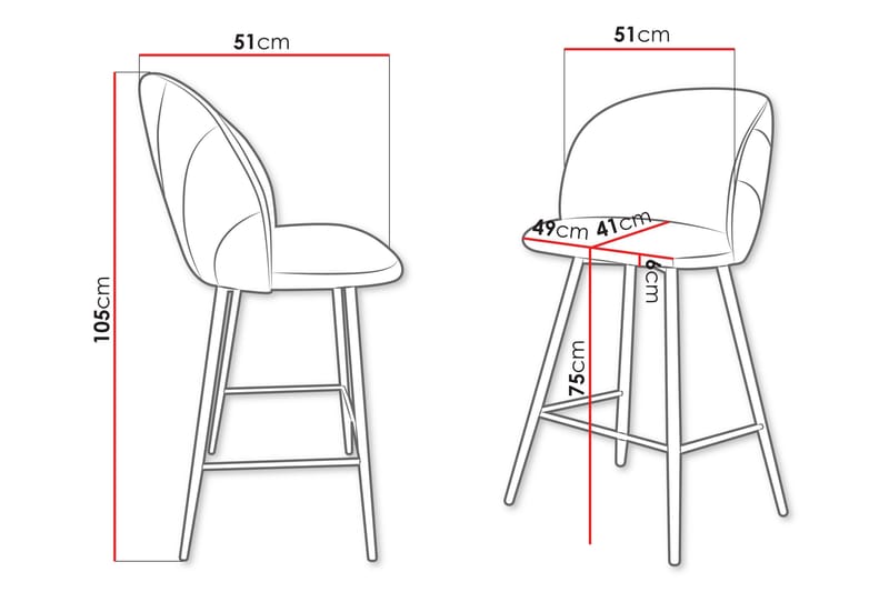Aikka Barstol 105 cm - Marinblå - Möbler - Fåtölj & stolar - Barstol & barpall