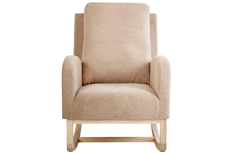 Alsta Fåtölj i Boucle med Träunderrede - Kamelbeige - Möbler - Fåtölj & stolar - Fåtölj