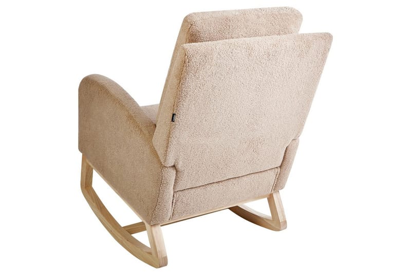 Alsta Fåtölj i Boucle med Träunderrede - Kamelbeige - Möbler - Fåtölj & stolar - Fåtölj