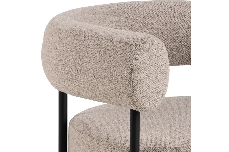 Ambiya Rund Fåtölj i Bouclé - Beige - Möbler - Fåtölj & stolar - Fåtölj