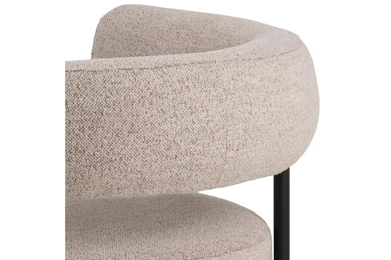 Ambiya Rund Fåtölj i Bouclé - Beige - Möbler - Fåtölj & stolar - Fåtölj