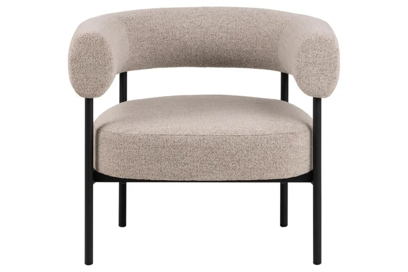 Ambiya Rund Fåtölj i Bouclé - Beige - Möbler - Fåtölj & stolar - Fåtölj