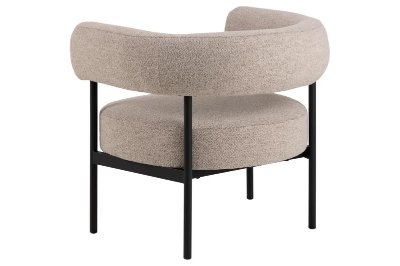 Ambiya Rund Fåtölj i Bouclé - Beige - Möbler - Fåtölj & stolar - Fåtölj