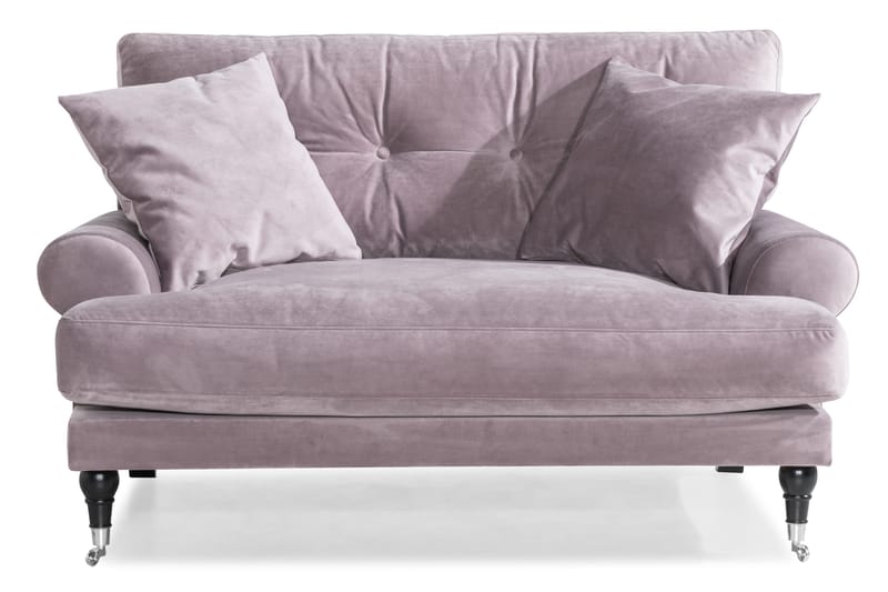 Andrew Loveseat Sammet - Lila/Krom - Möbler - Fåtölj & stolar - Fåtölj - Sammetsfåtölj