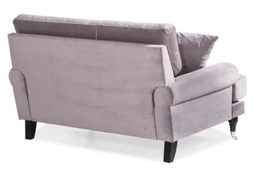 Andrew Loveseat Sammet - Lila/Krom - Möbler - Fåtölj & stolar - Fåtölj - Sammetsfåtölj