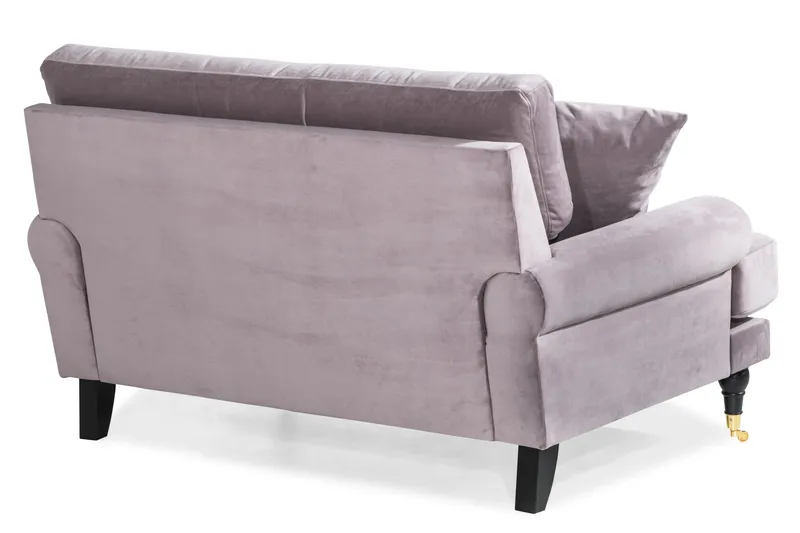Andrew Loveseat Sammet - Lila/Mässing - Möbler - Fåtölj & stolar - Fåtölj - Sammetsfåtölj