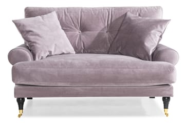 Andrew Loveseat Sammet - Lila/Mässing - Möbler - Fåtölj & stolar - Fåtölj - Sammetsfåtölj